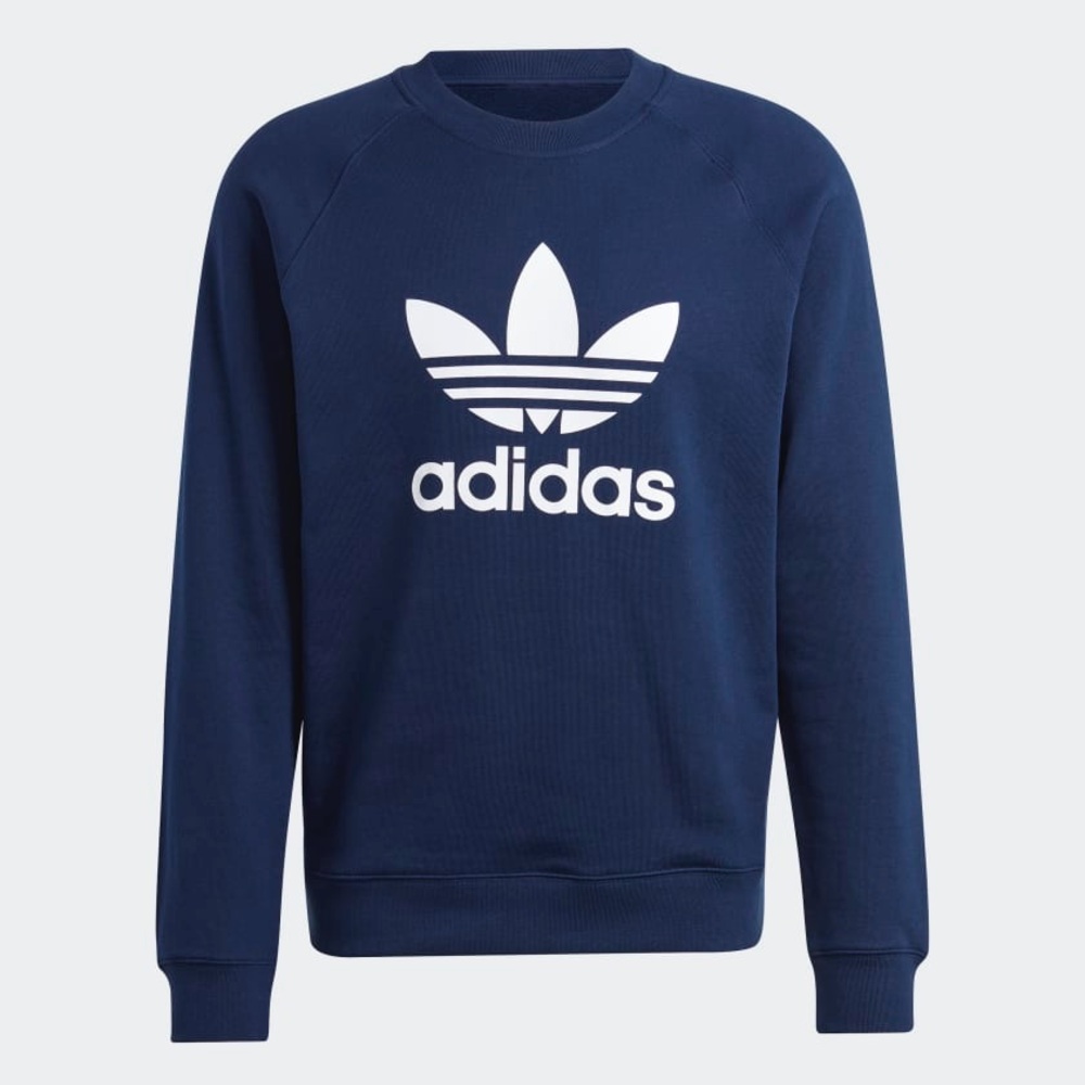🌹 Adidas Classic Original Trefoil Crewneck Sweatshirt Size Large Navy Blue